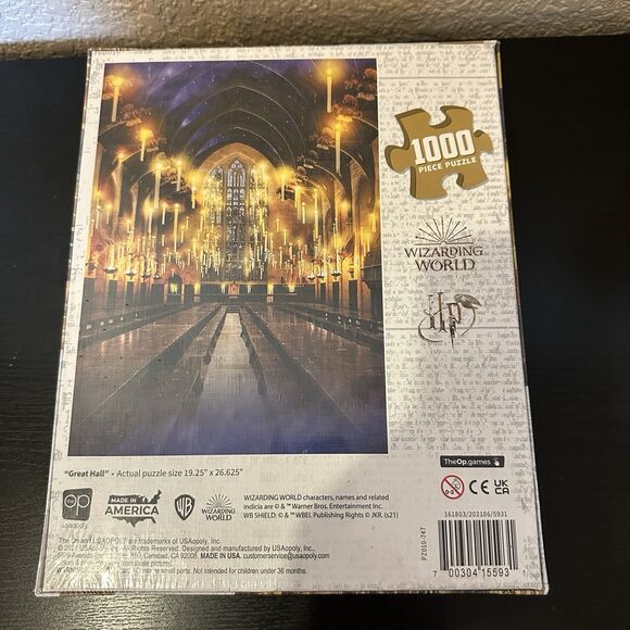 USAopoly Harry Potter Great Hall 1000 Piece Puzzle NEW - Picture 2 of 3